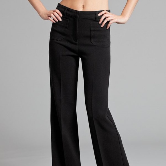 high rise flare dress pants